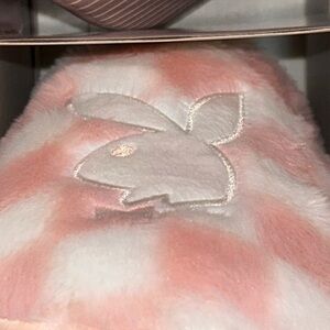 PLAYBOY Pink and White Women's Slippers
